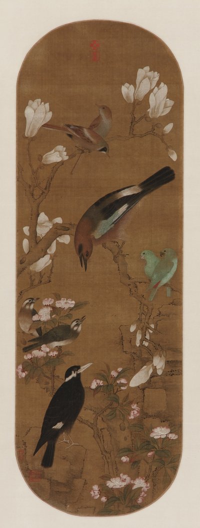 Birds and Flowers, Qing Dynasty by Yu Zhiding